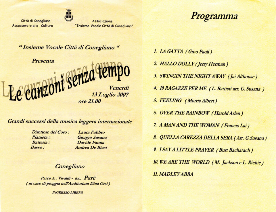 Canzoni Senza Tempo 13 lug 2007