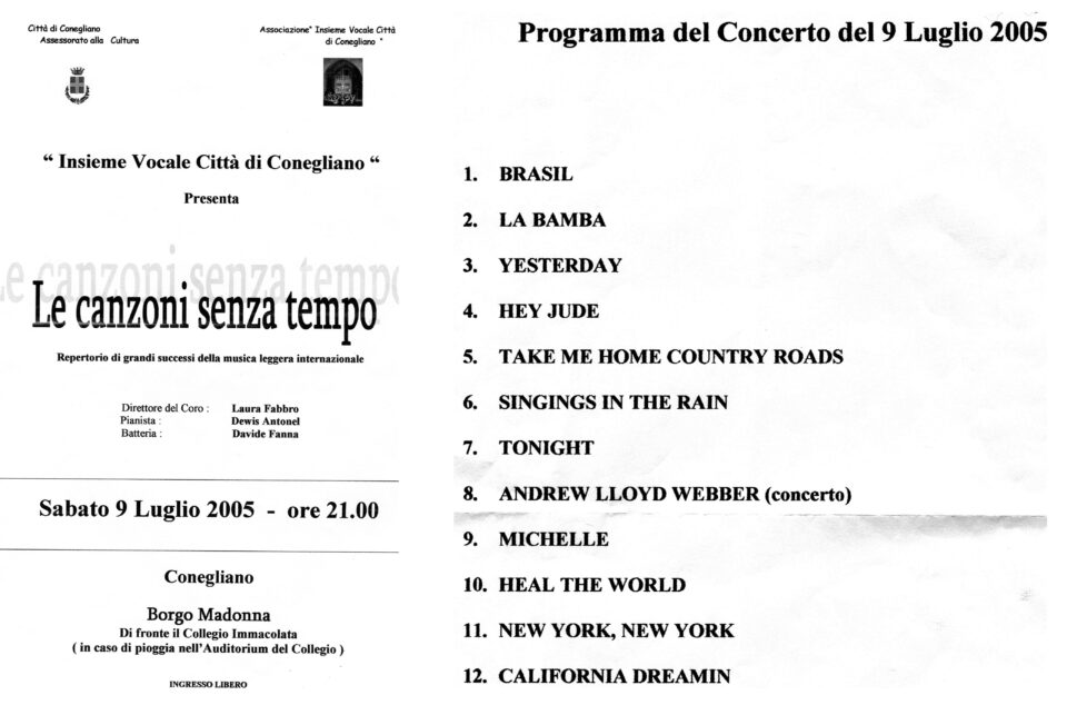 Le Canzoni Senza Tempo 9 luglio 2005