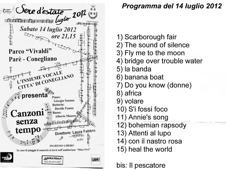 Le Canzoni Senza Tempo 2012