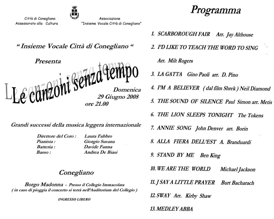 Le Canzoni Senza Tempo 2008